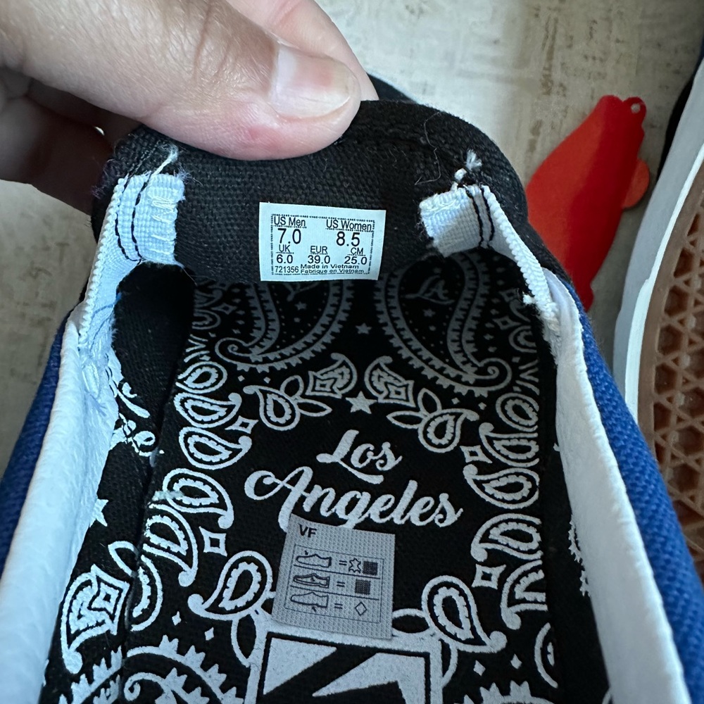 Custom Los Angeles Blue vans size 8.5 Woman